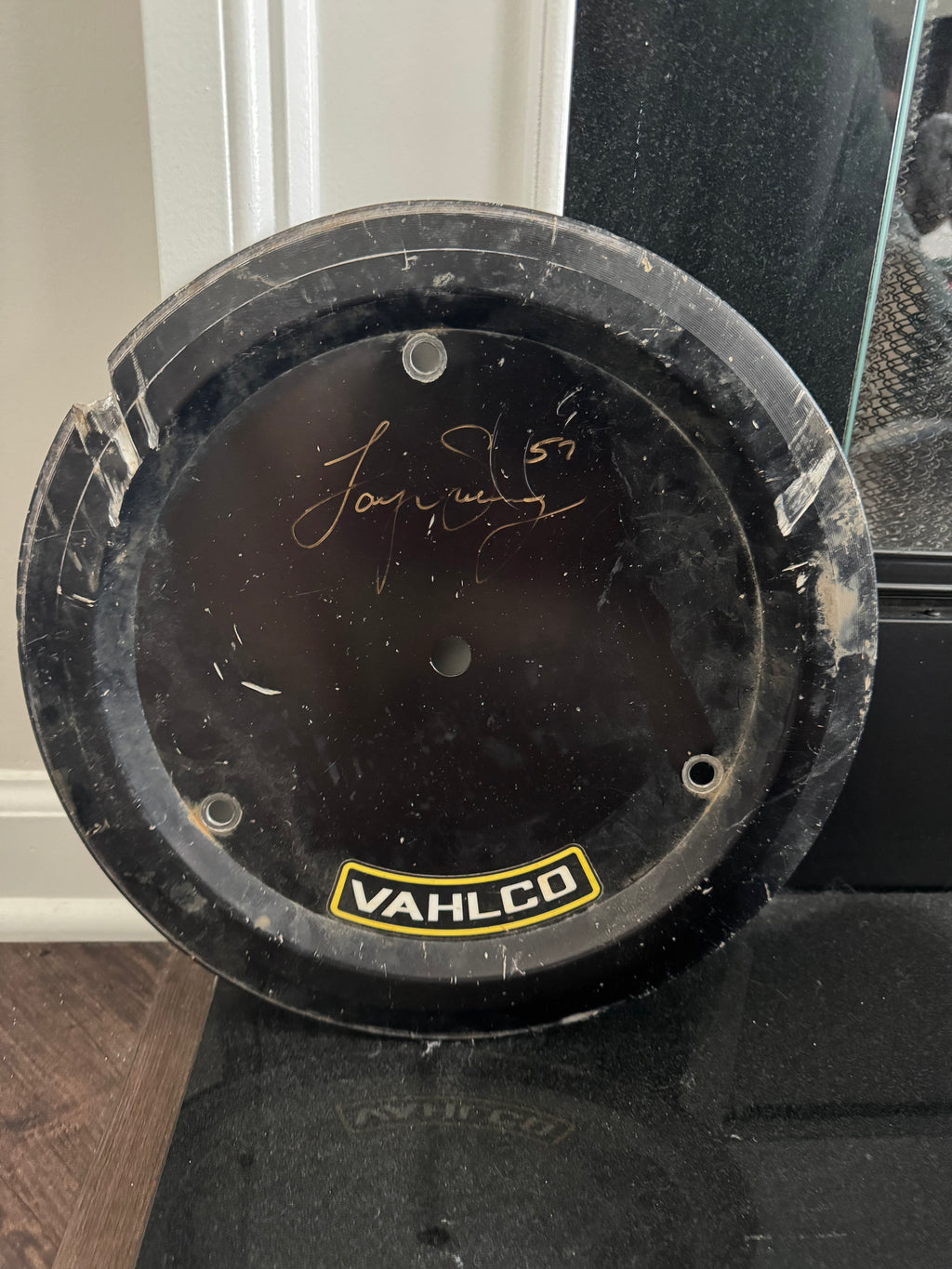 Race Used Wheel Cover - Signed