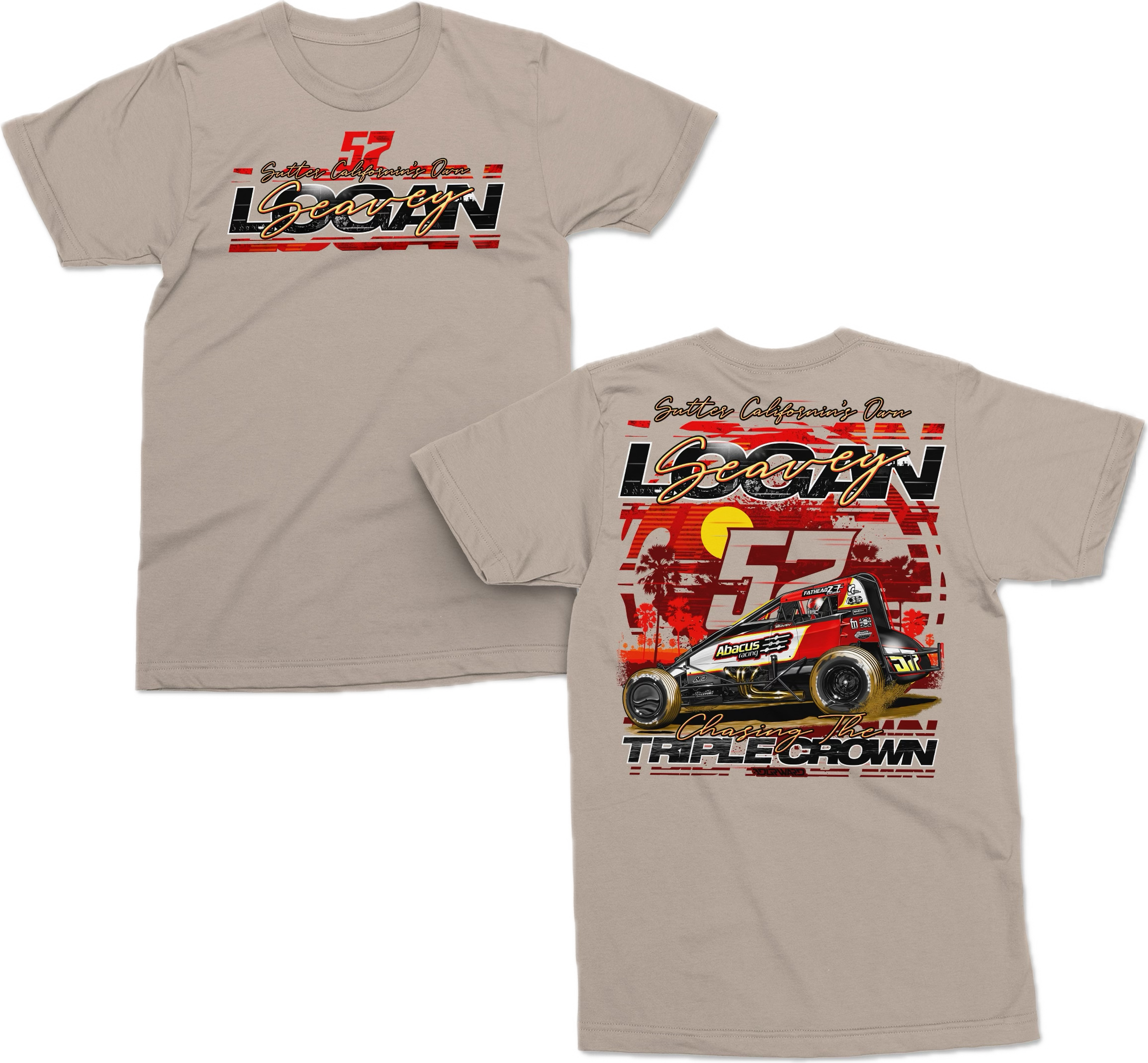 57 Sprint Car T Shirt Kids - Sand