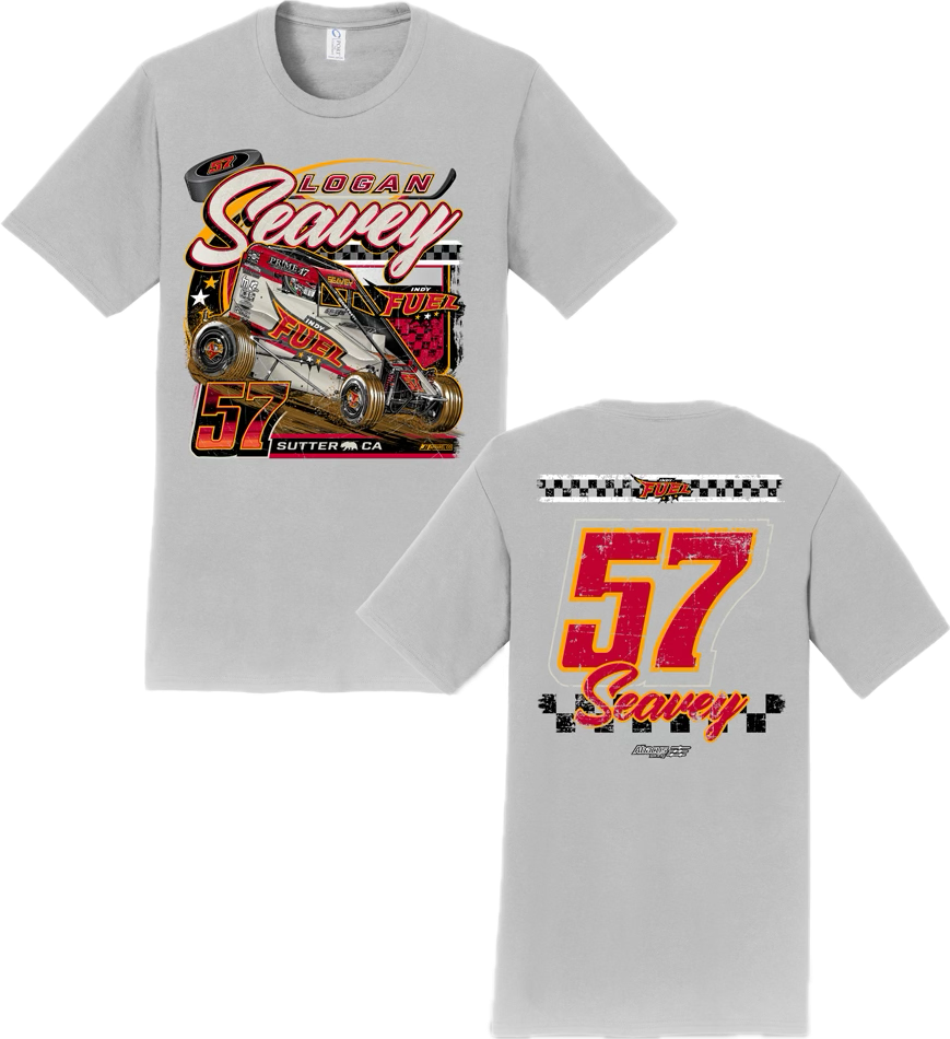 Indy Fuel #57 Midget Tee - Silver