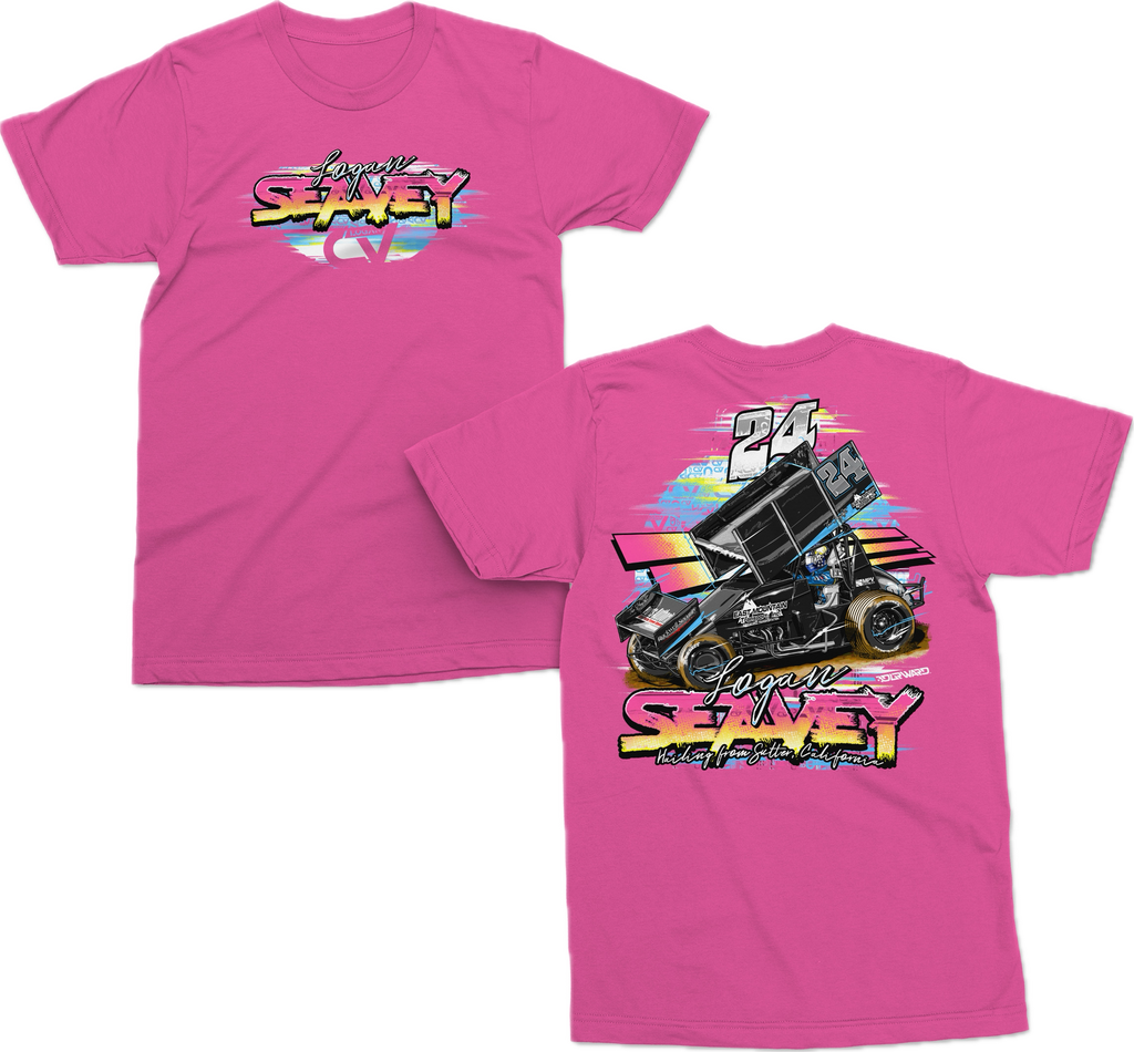 24 Wing Car T Shirt - Pink