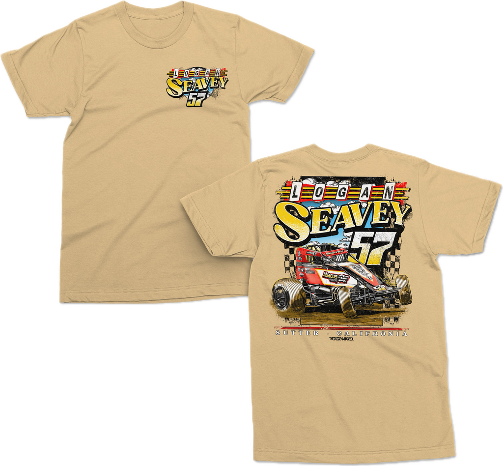 Retro 57 Sprint Car Tee - Yellow Haze