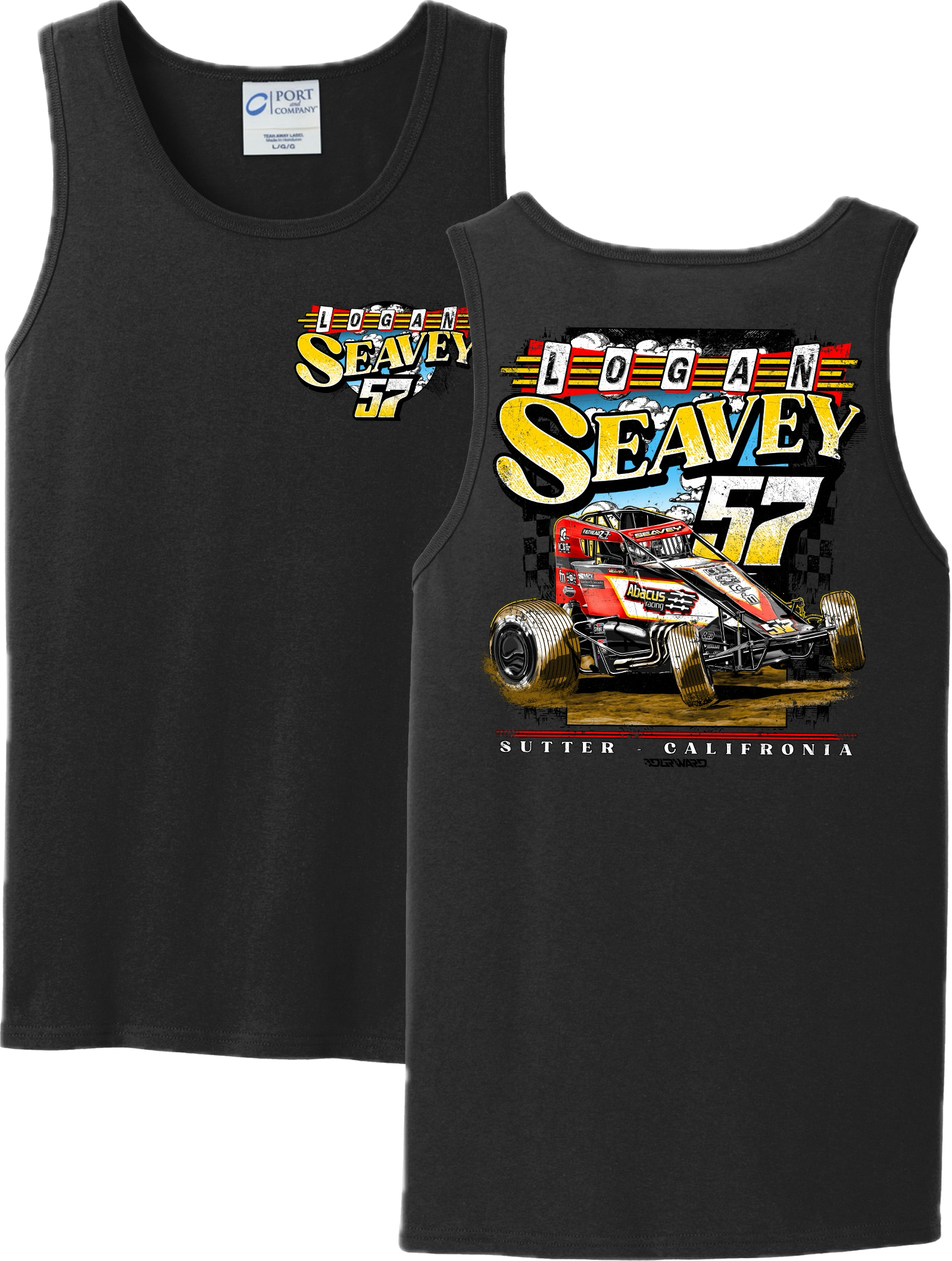 Retro 57 Sprint Car Tank - Black