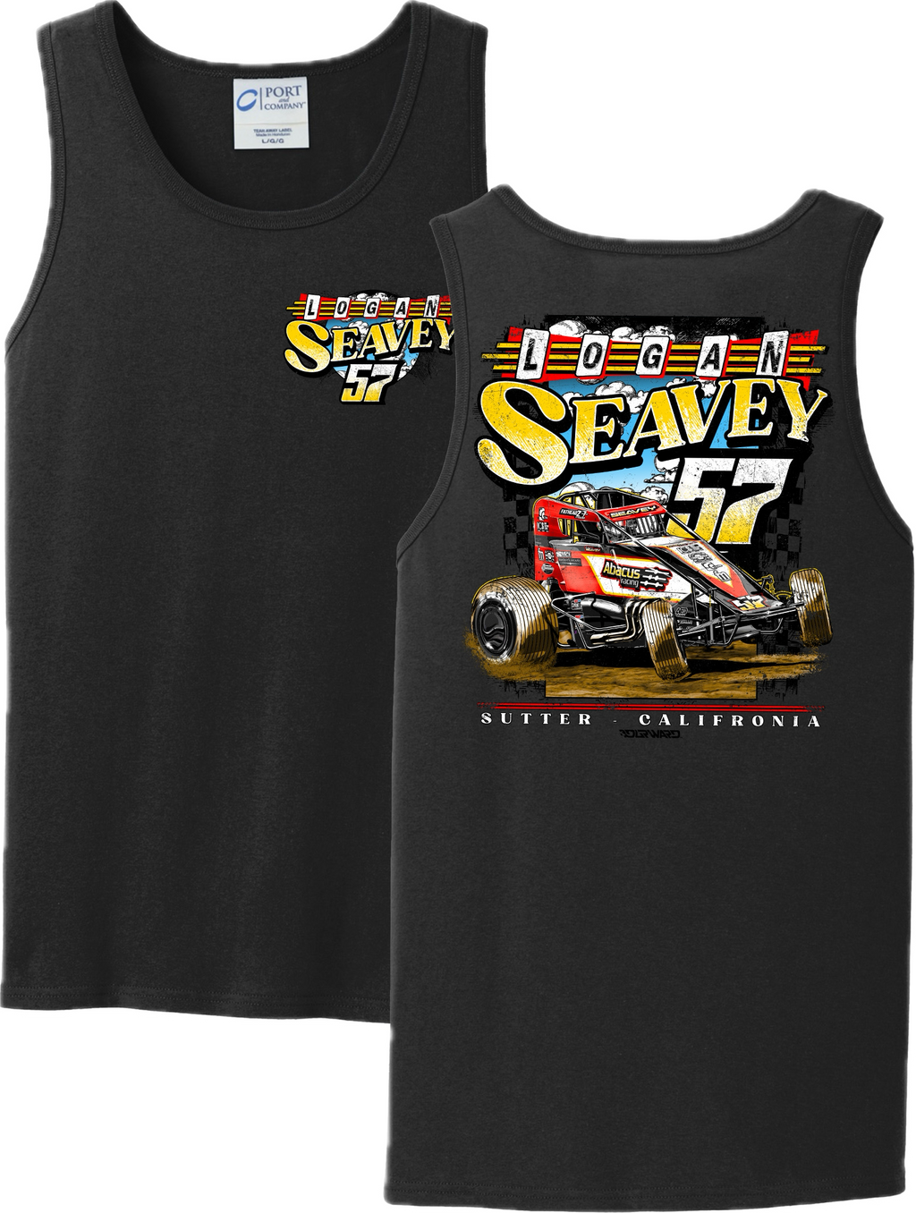 Retro 57 Sprint Car Tank - Black