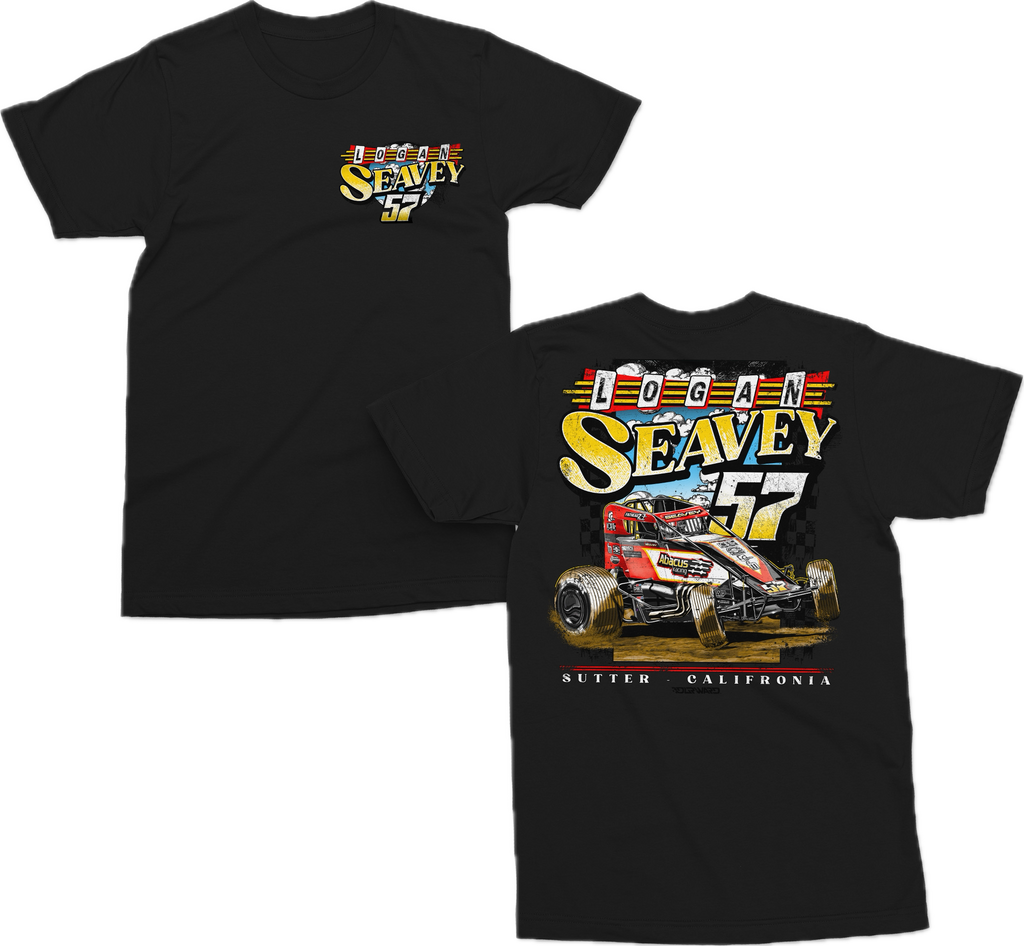 Retro 57 Sprint Car Tee - Black