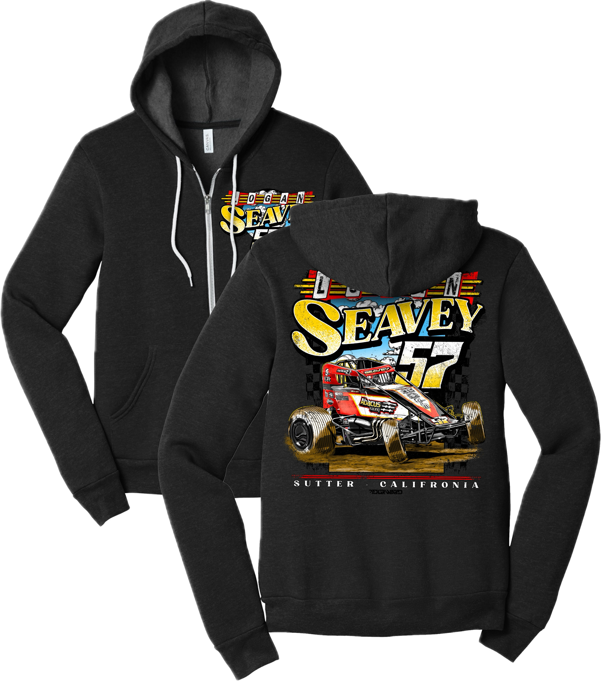 Retro 57 Sprint Car Zip Up