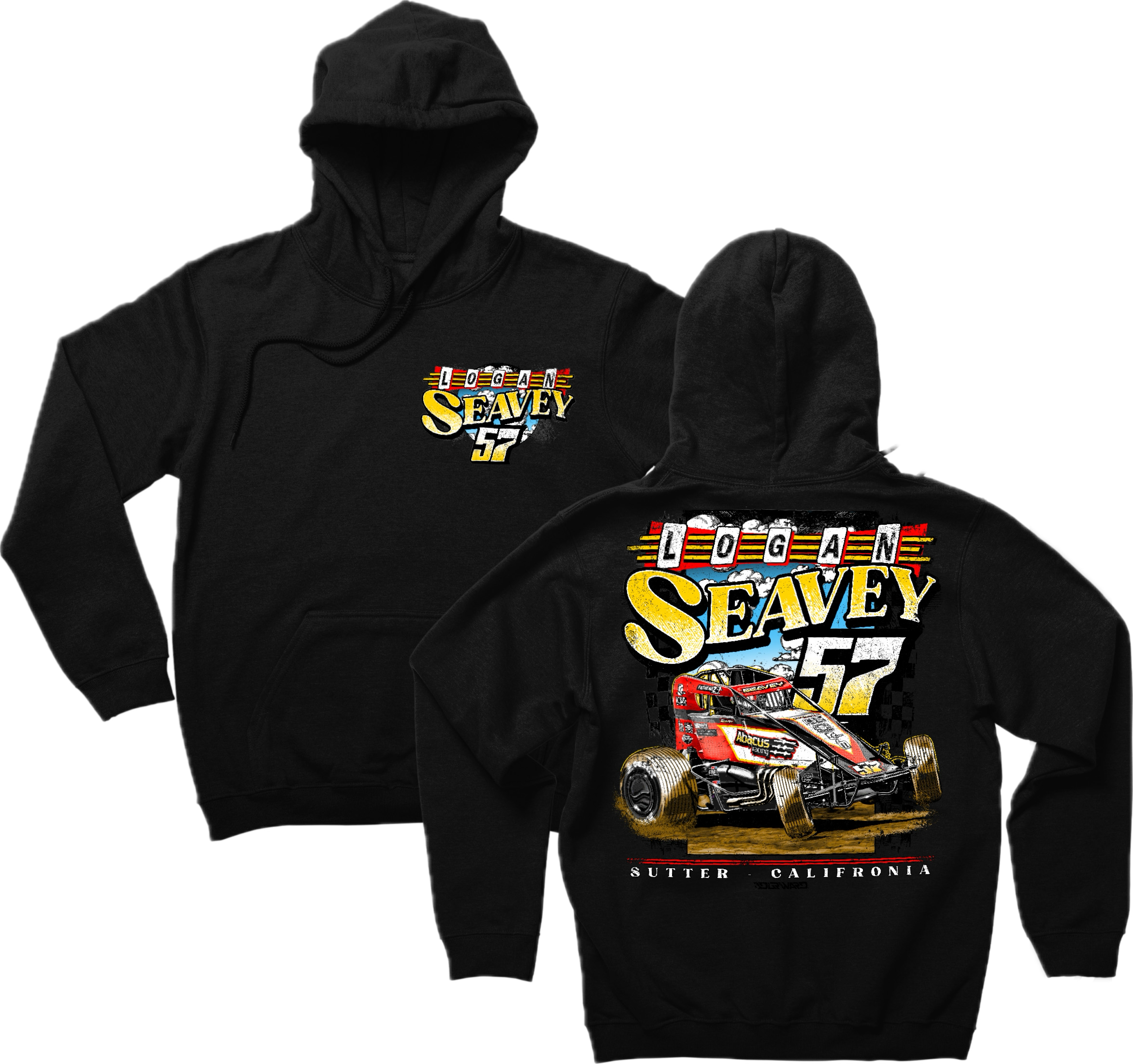 Retro 57 Sprint Car Hoodie