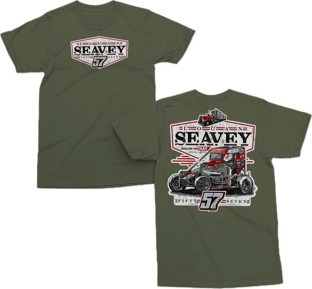 Hauling The Hay T Shirt Kids - Military Green