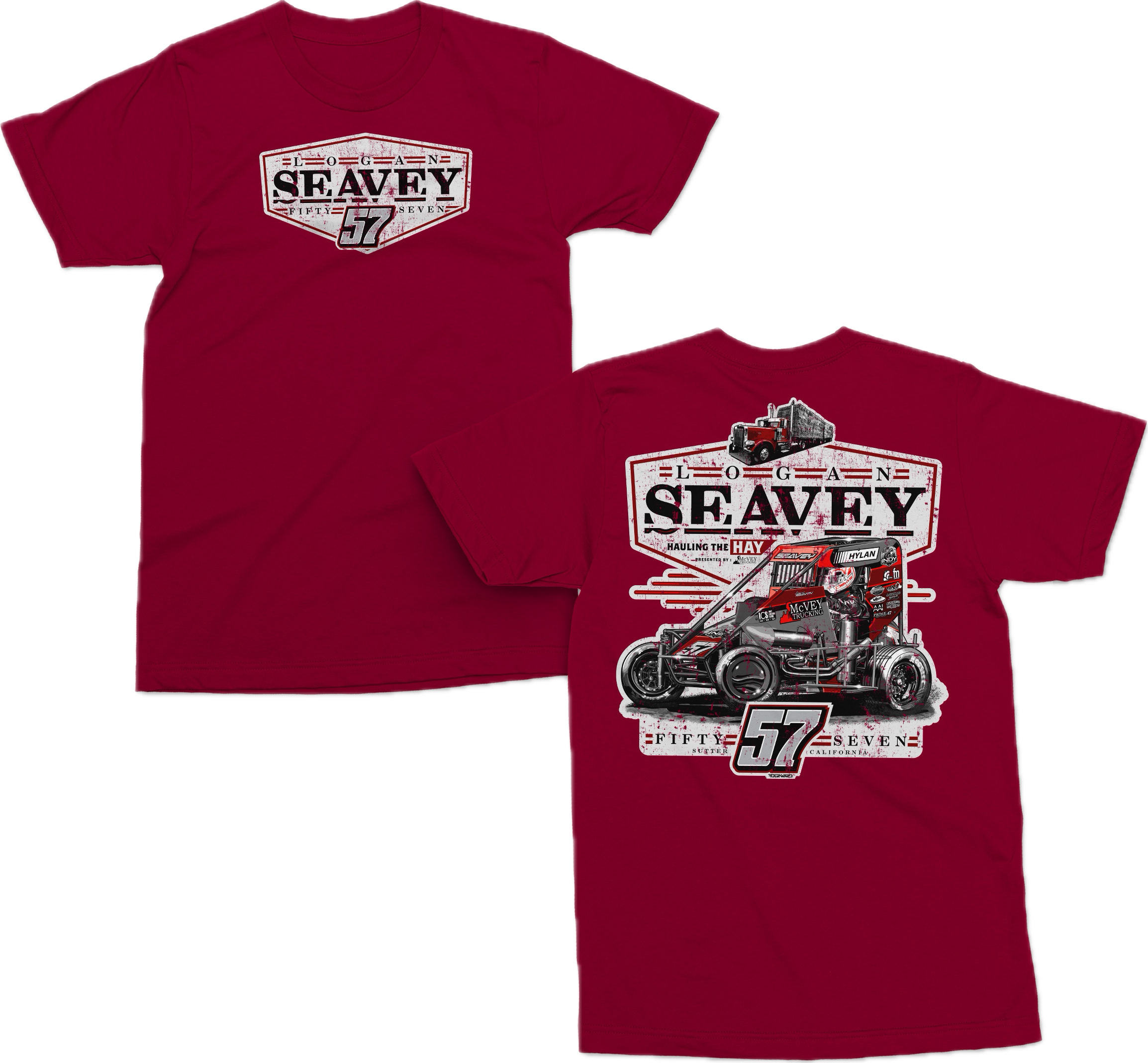 Hauling The Hay T Shirt Kids - Cardinal Red