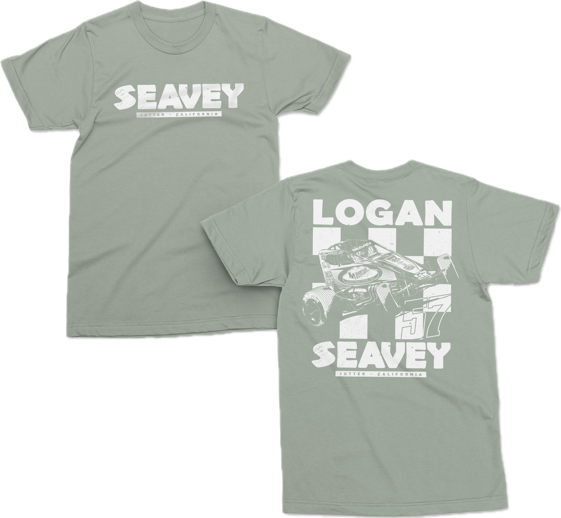 57 Sprint Car White Out T Shirt - Bay