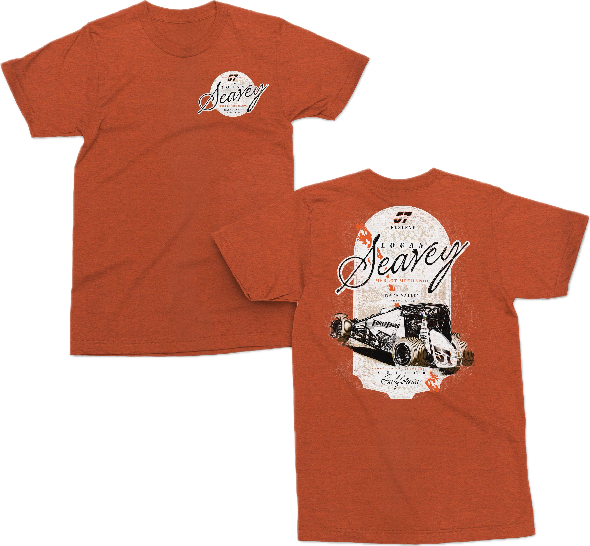 Wine Country 57 T Shirt - Texas Orange
