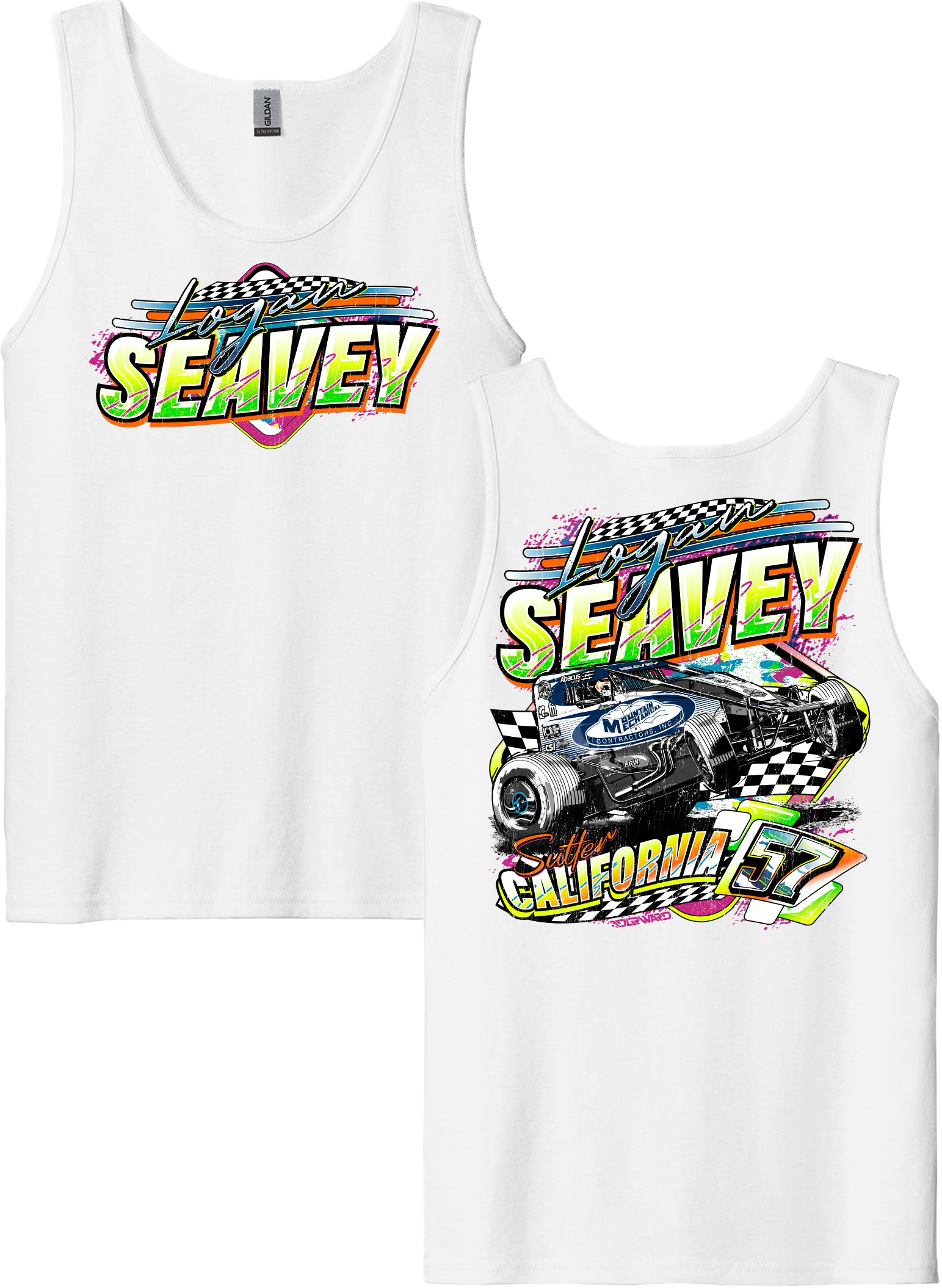 Neon 57 Sprint Car Tank - White