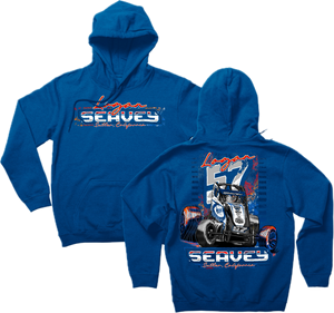 57 Sprint Car Kids Hoodie - Royal