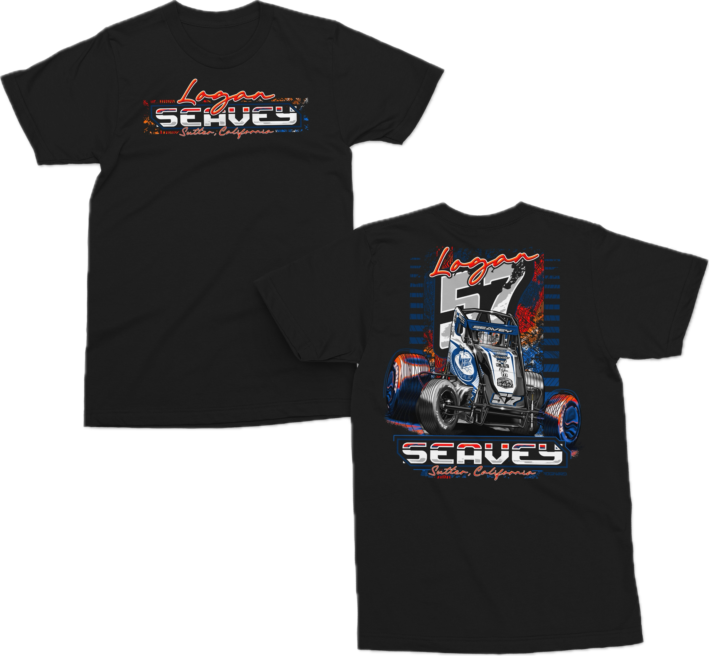 57 Sprint Car T Shirt - Black