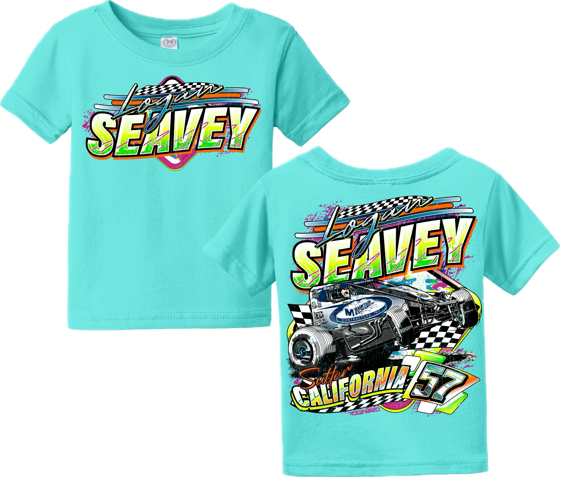 Neon 57 Sprint Car Baby/Toddler T Shirt - Caribbean