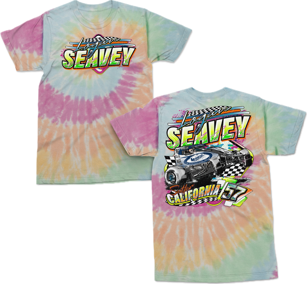 Neon 57 Sprint Car Kids T Shirt - Rainbow Dye